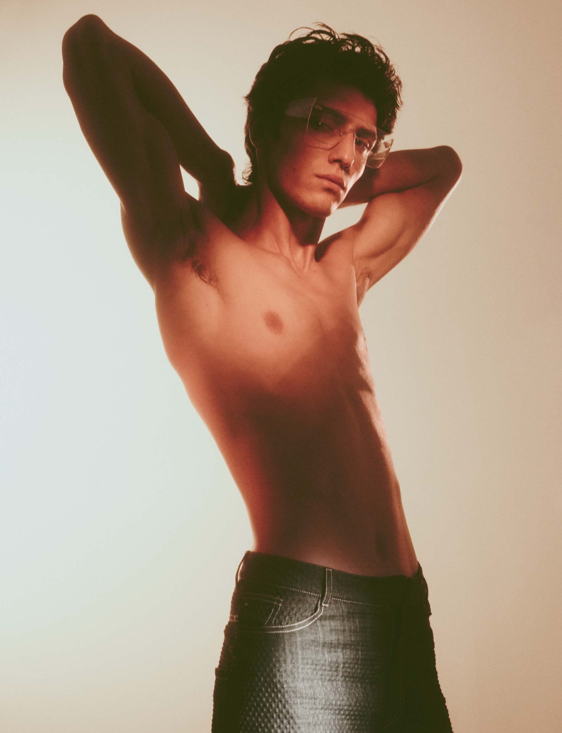 fitted blue denim jeans