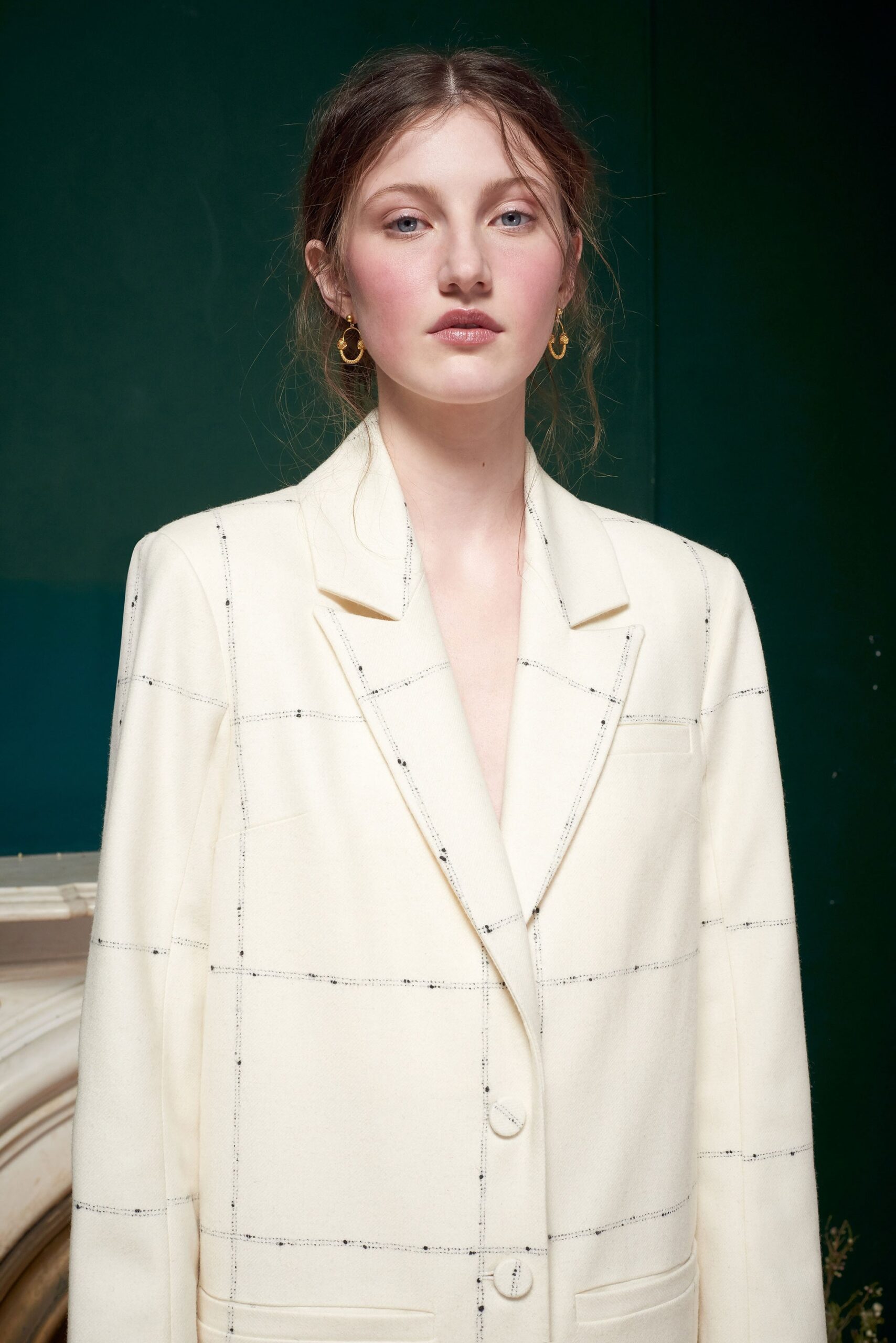 white tailored blazer