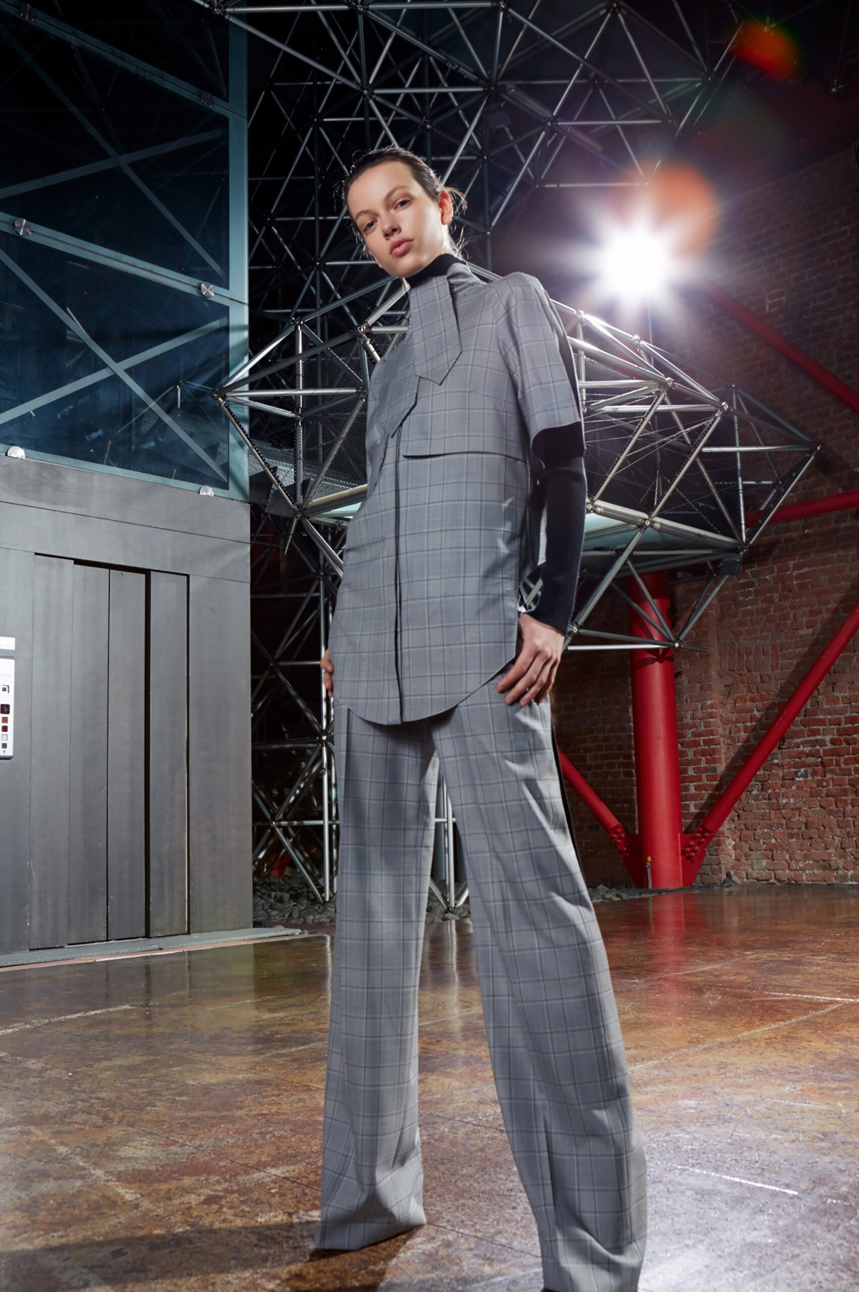gray tailored blazer and pants