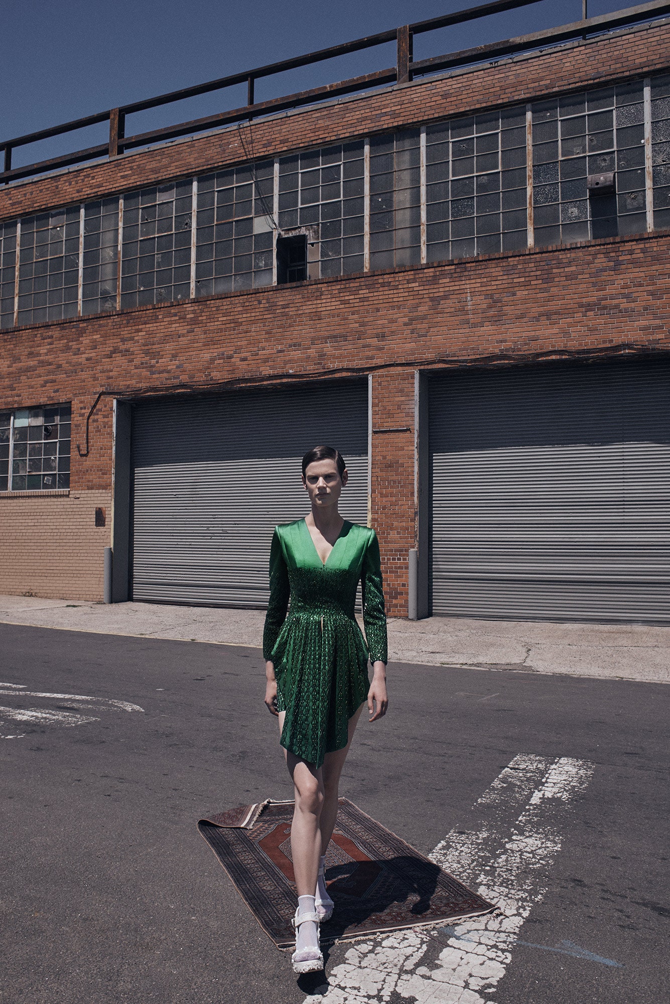 green silk fitted mini dress