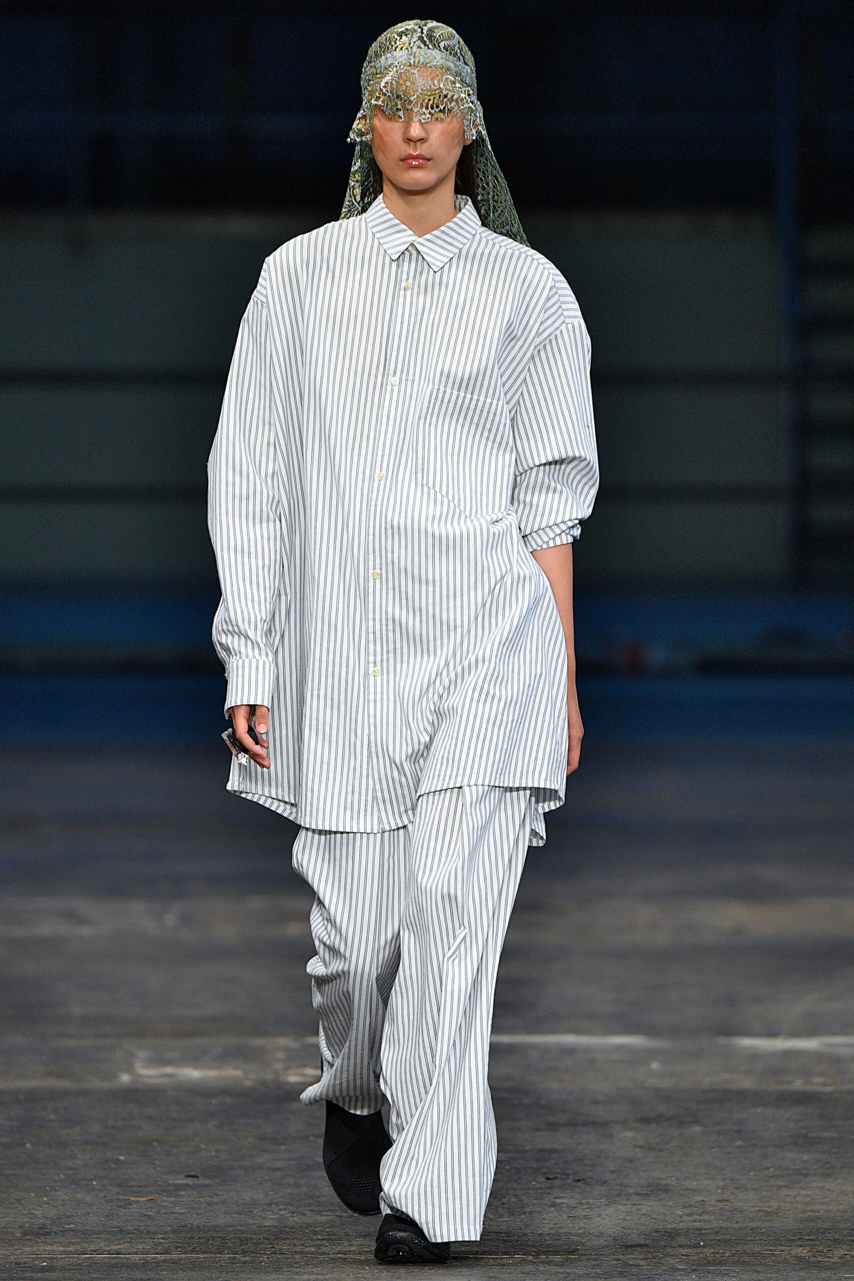 oversized striped shirt and pants