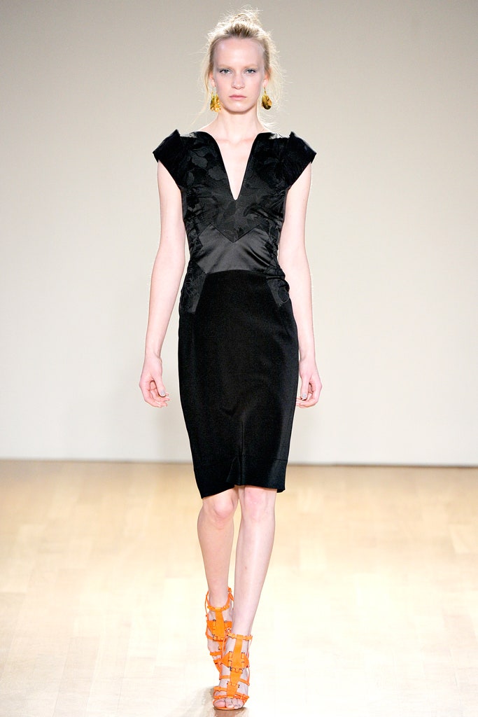 black silk sleeveless dress