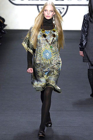 multi-colored printed dress with black top