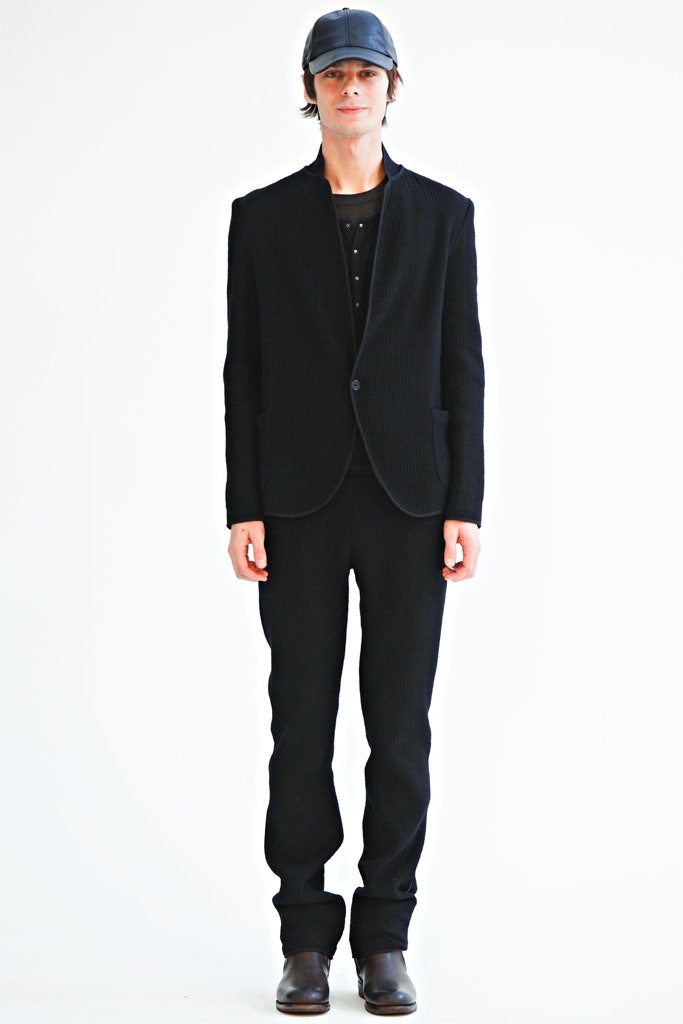 black tailored blazer and pants