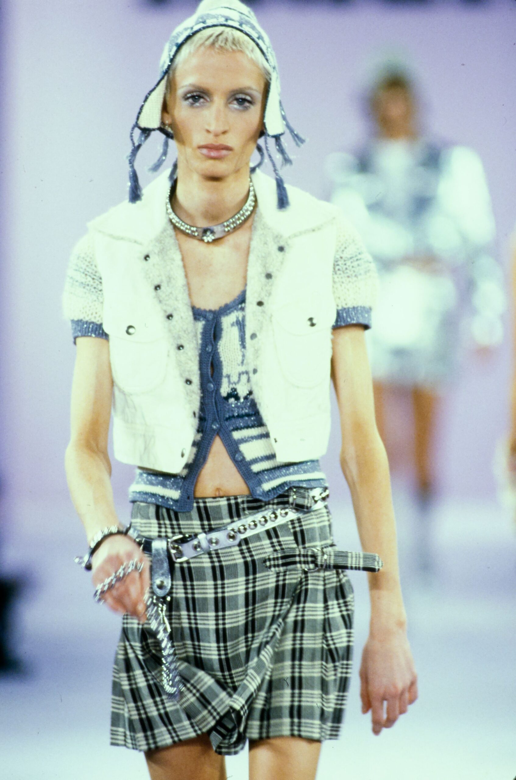 fitted white jacket with mini skirt