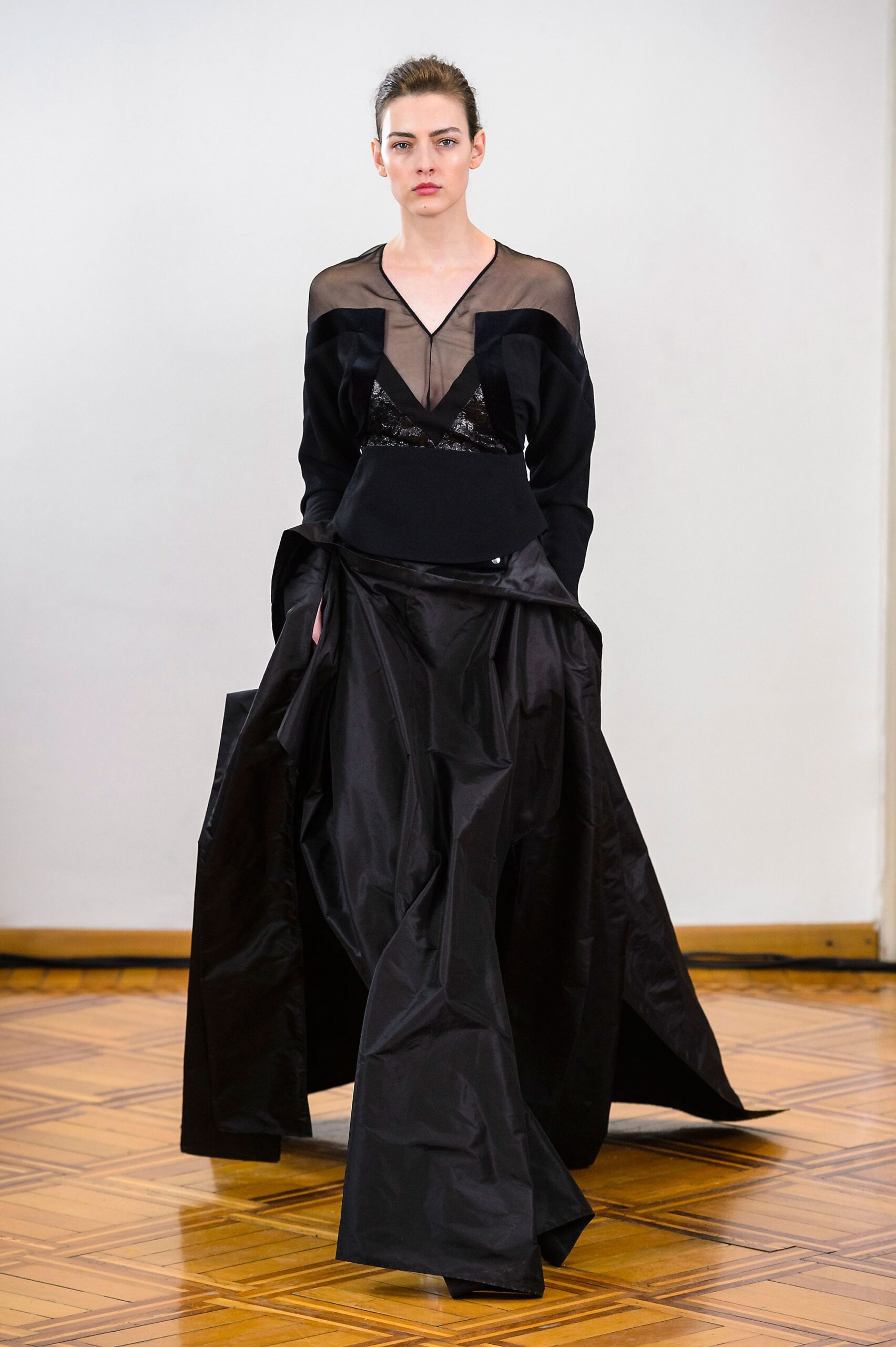 black silk fitted maxi dress