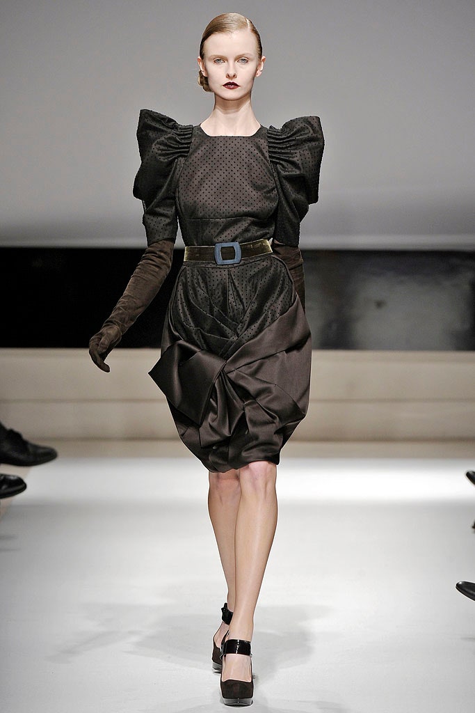 black silk fitted dress