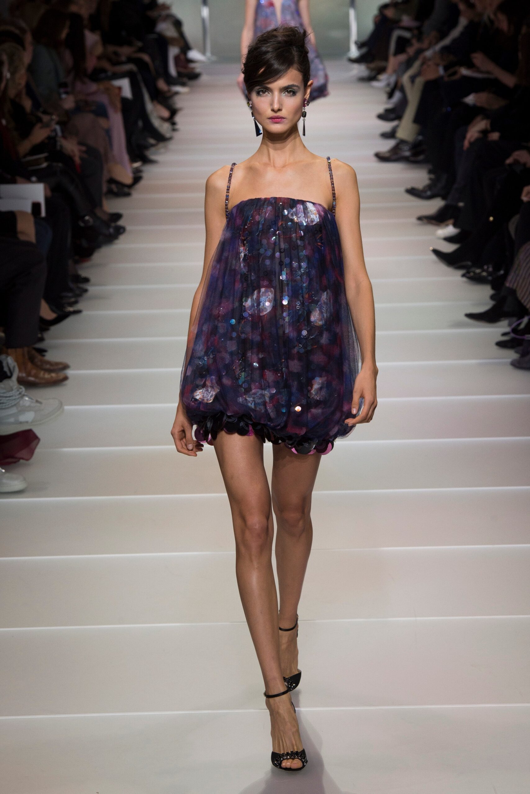 purple blue silk relaxed dress