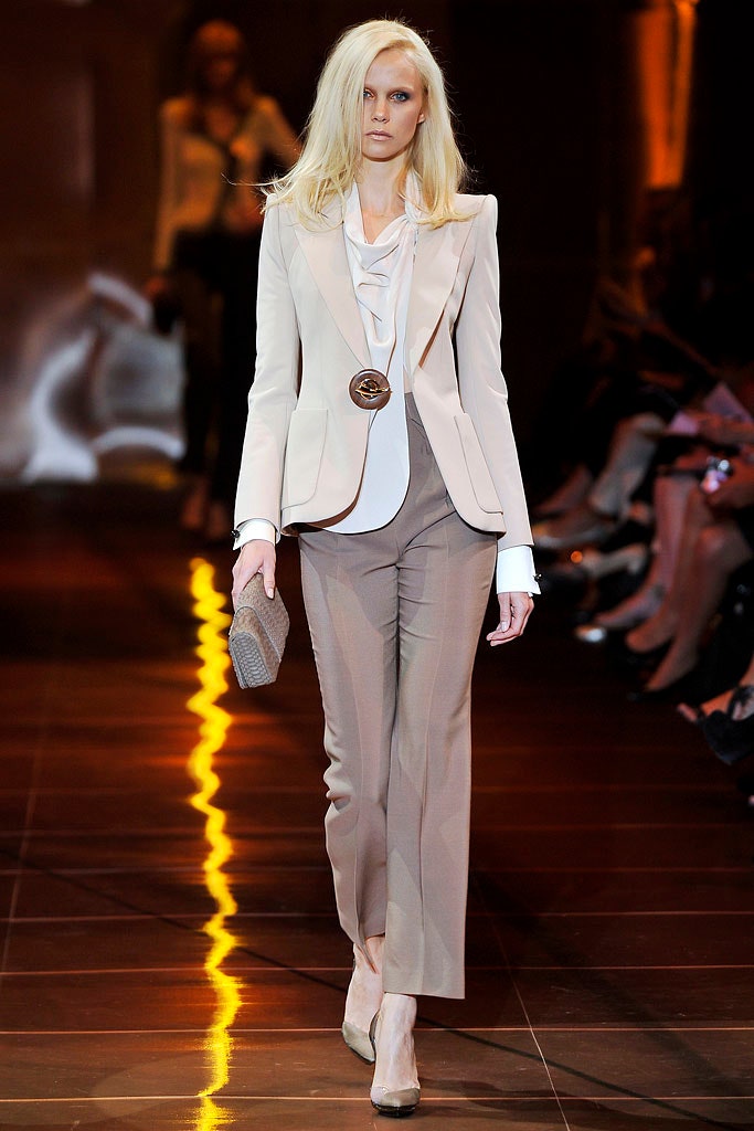 beige silk long-sleeve collared tailored buttoned blazer