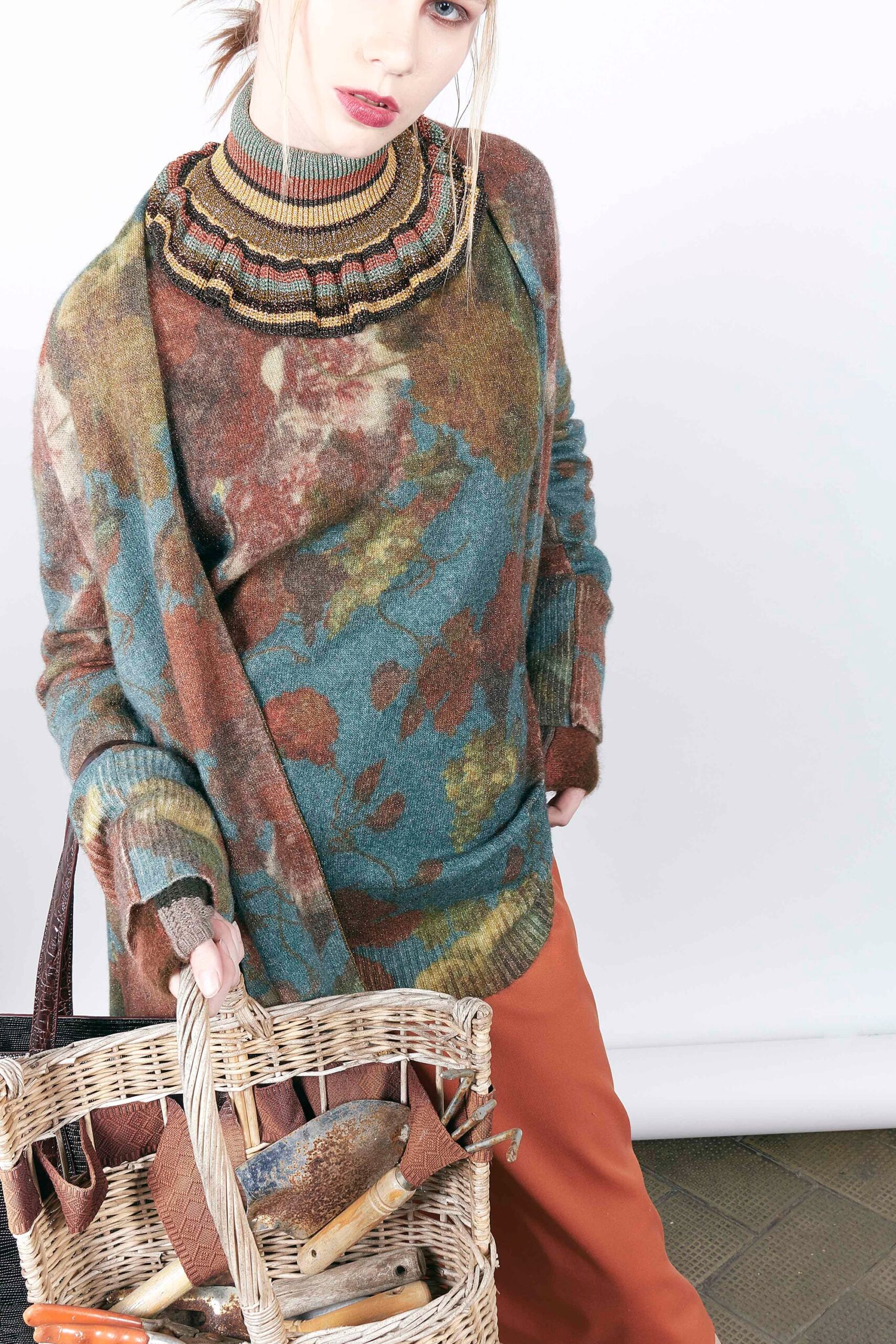 relaxed wool sweater and pants