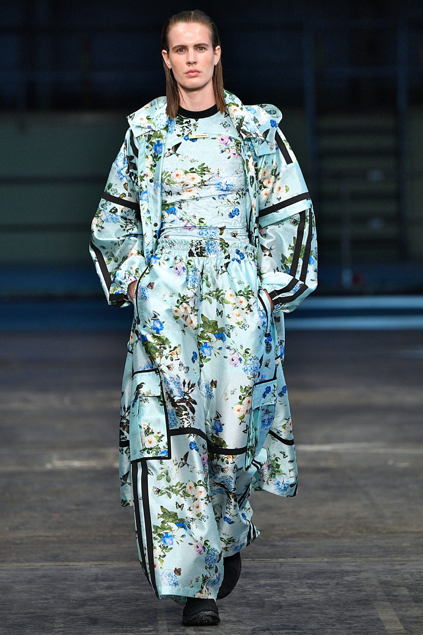 floral silk coat and dress