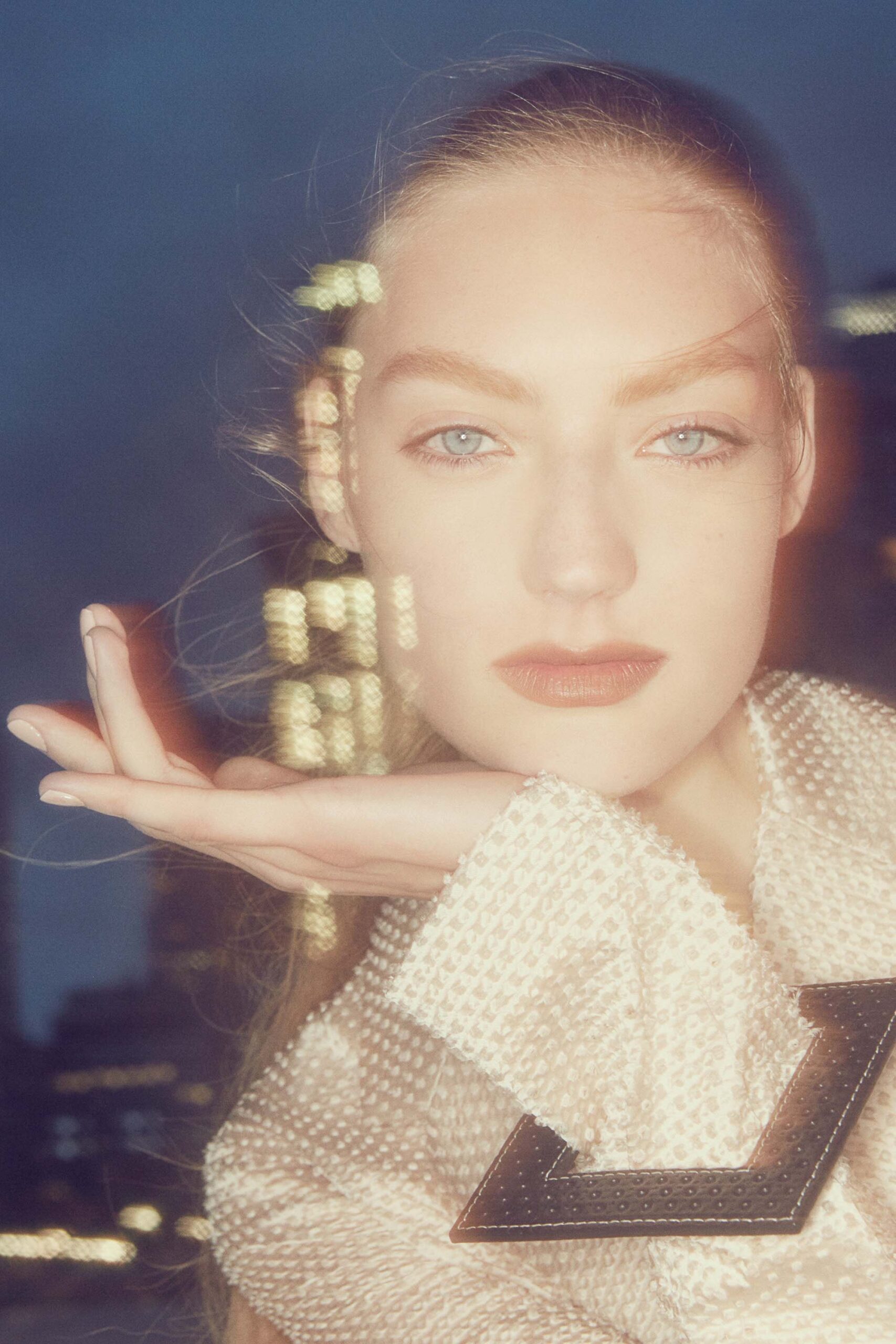 fitted white silk blouse