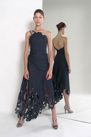 black denim sleeveless dress