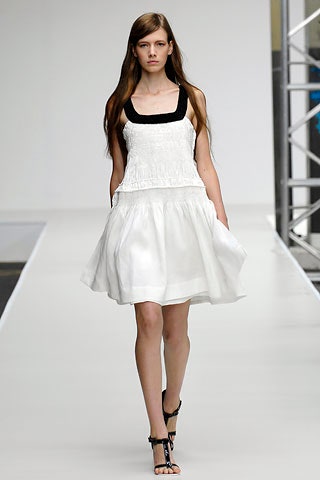 white cotton sleeveless square-neck fitted ruched top