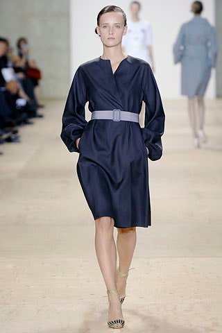 blue silk relaxed dress