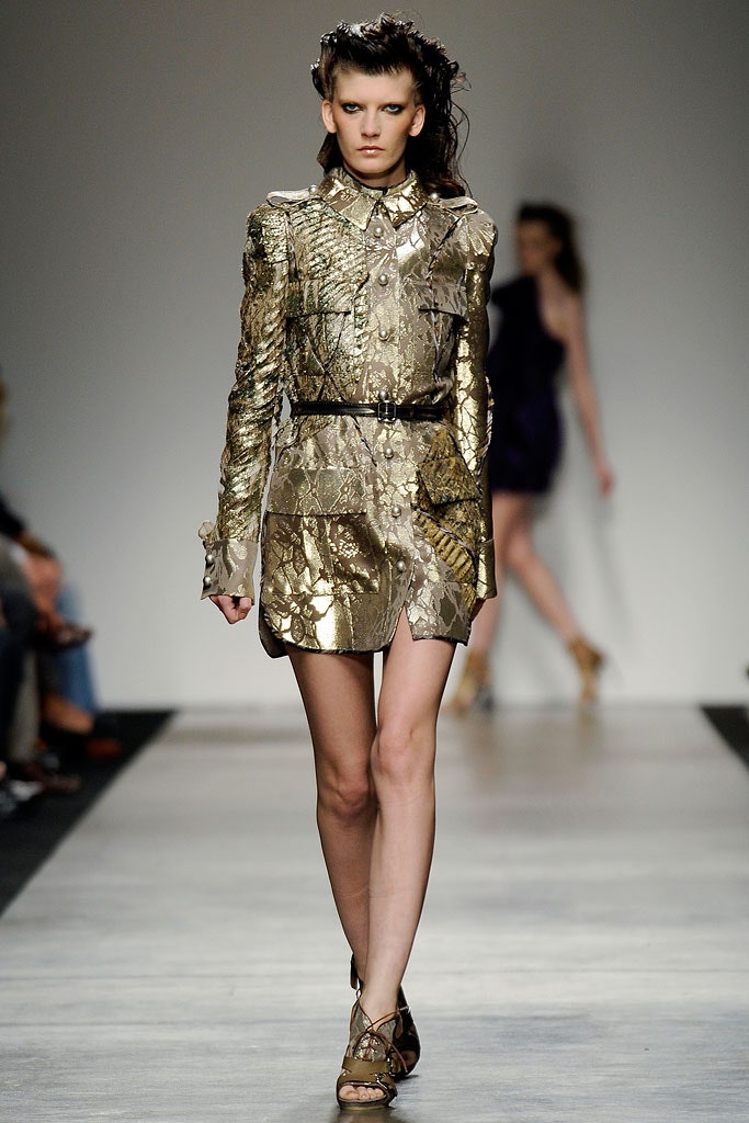 gold embroidered mini dress