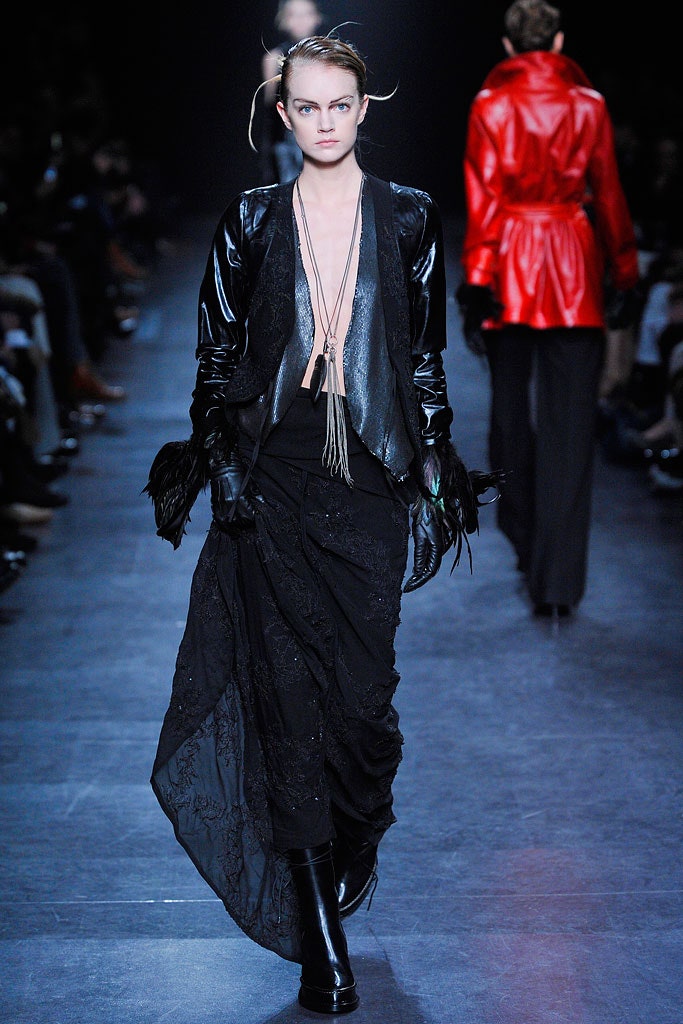 black silk relaxed high-waisted draped flowing maxi skirt