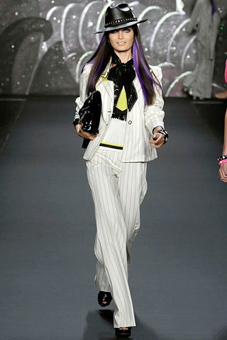 tailored black and white suit