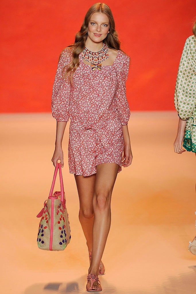 red and white floral mini dress