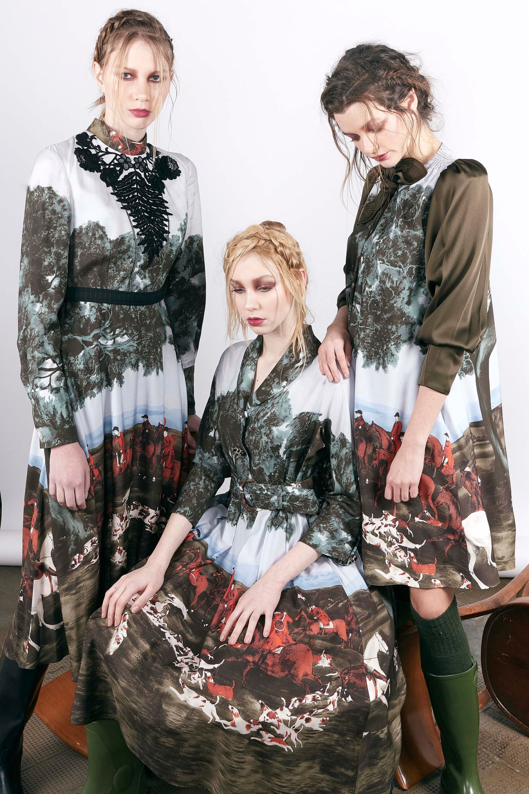 printed midi dresses