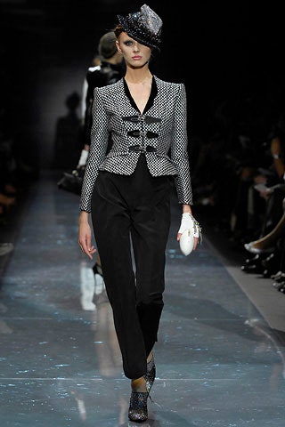 tailored black and white blazer