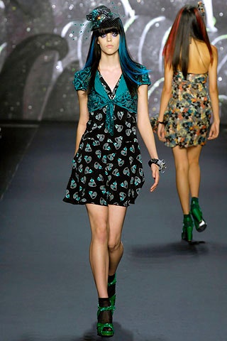 black teal printed short dress