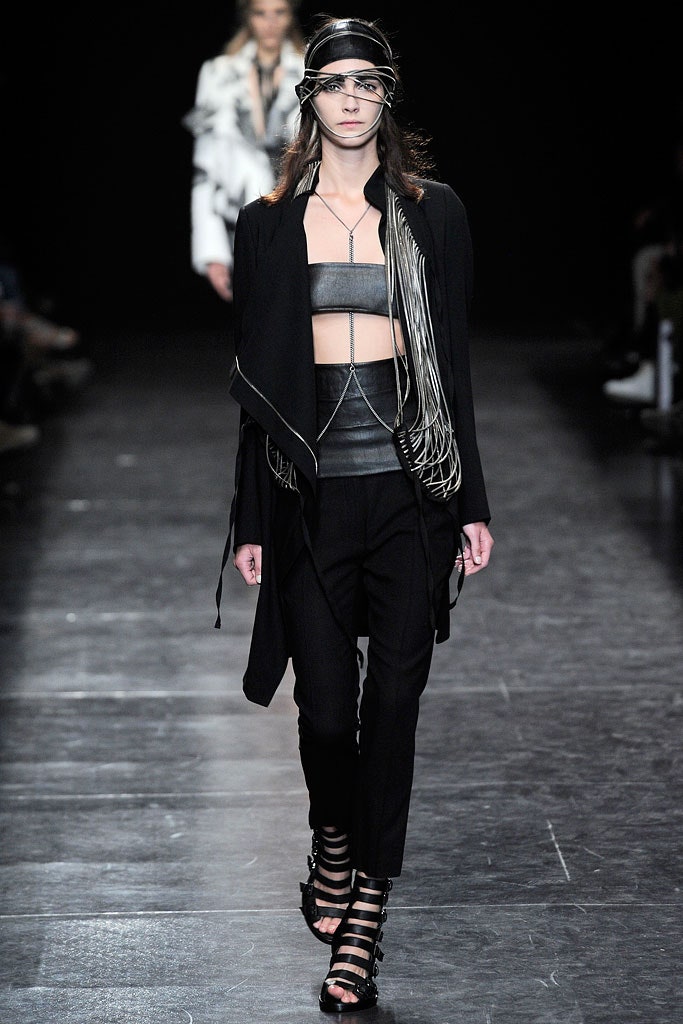 black leather layered outfit