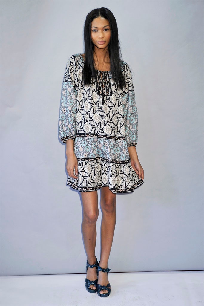 blue embroidered mini dress