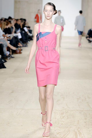 fitted pink sleeveless dress