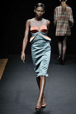 blue silk fitted dress