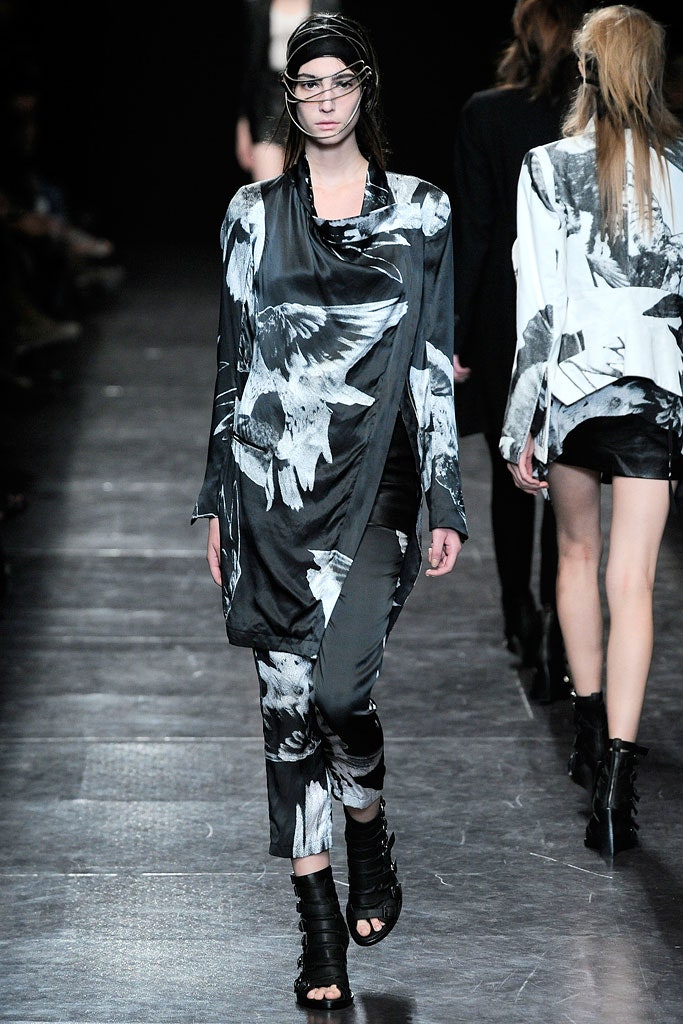 black and white printed jacket