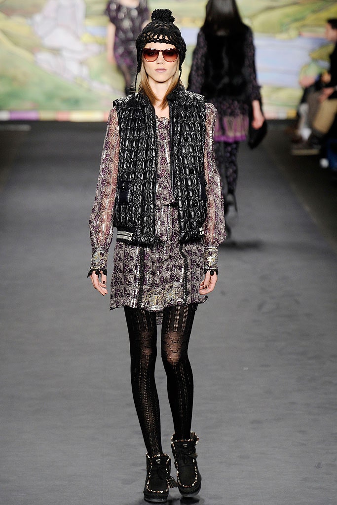short purple embroidered dress with vest