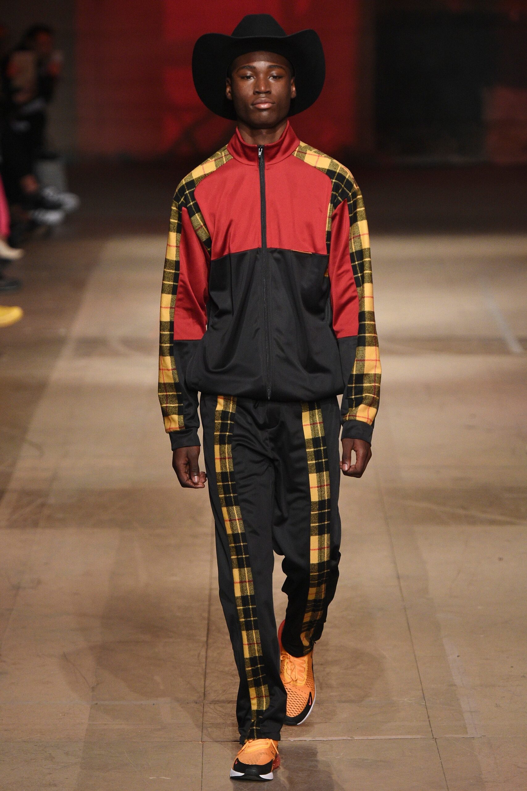 color-blocked jacket and pants