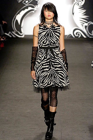 black and white pleated mini dress