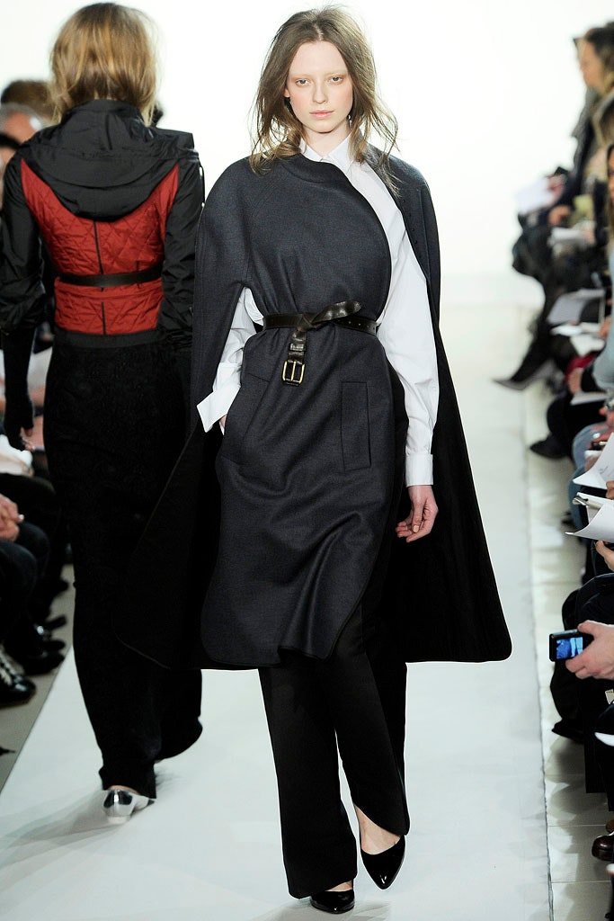 black wool cape with white shirt