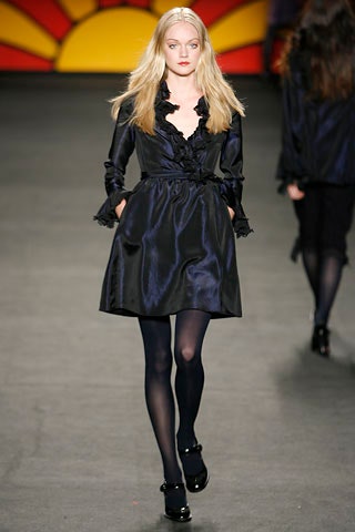 black silk ruffled dress