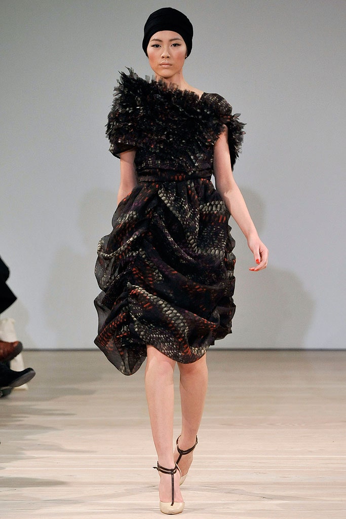 black and red ruffled midi dress