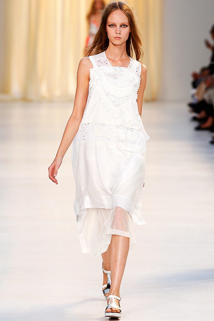 white silk sleeveless dress