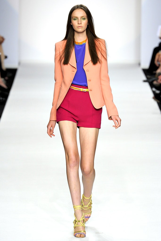 pink long-sleeve collared tailored blazer