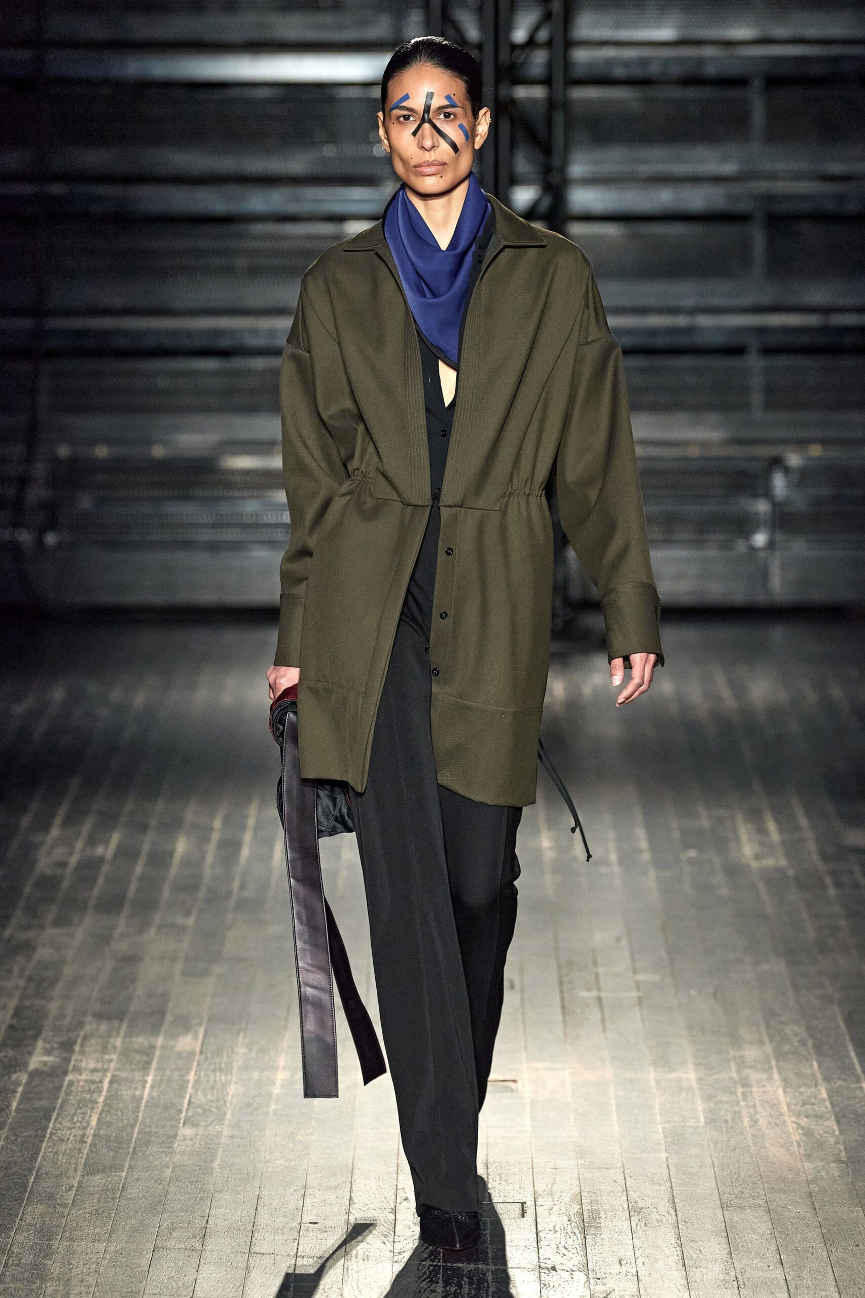 blue silk scarf