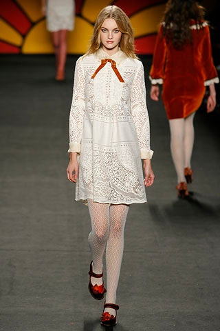 white lace long-sleeve dress