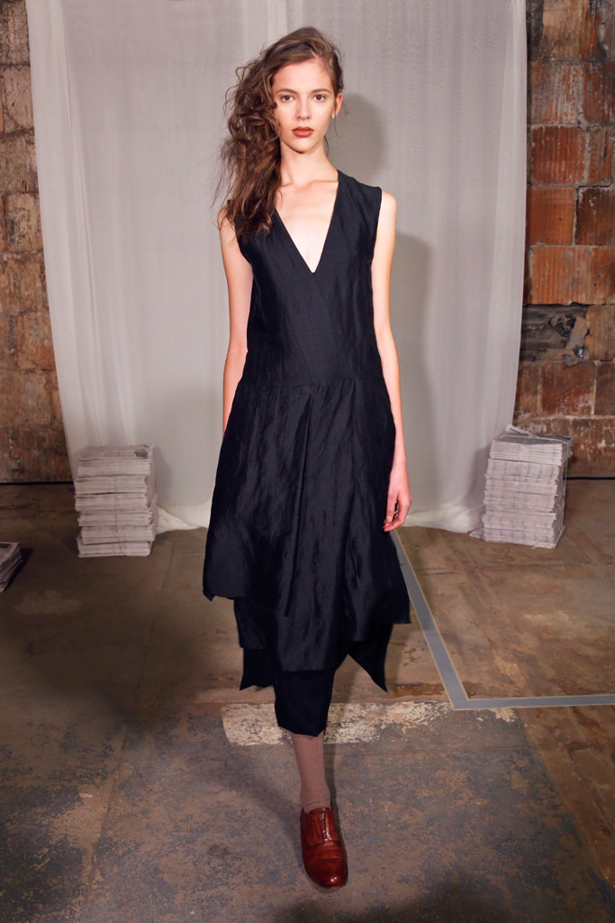 black silk sleeveless dress