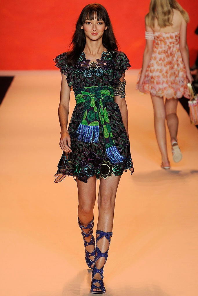 black and green ruffled mini dress