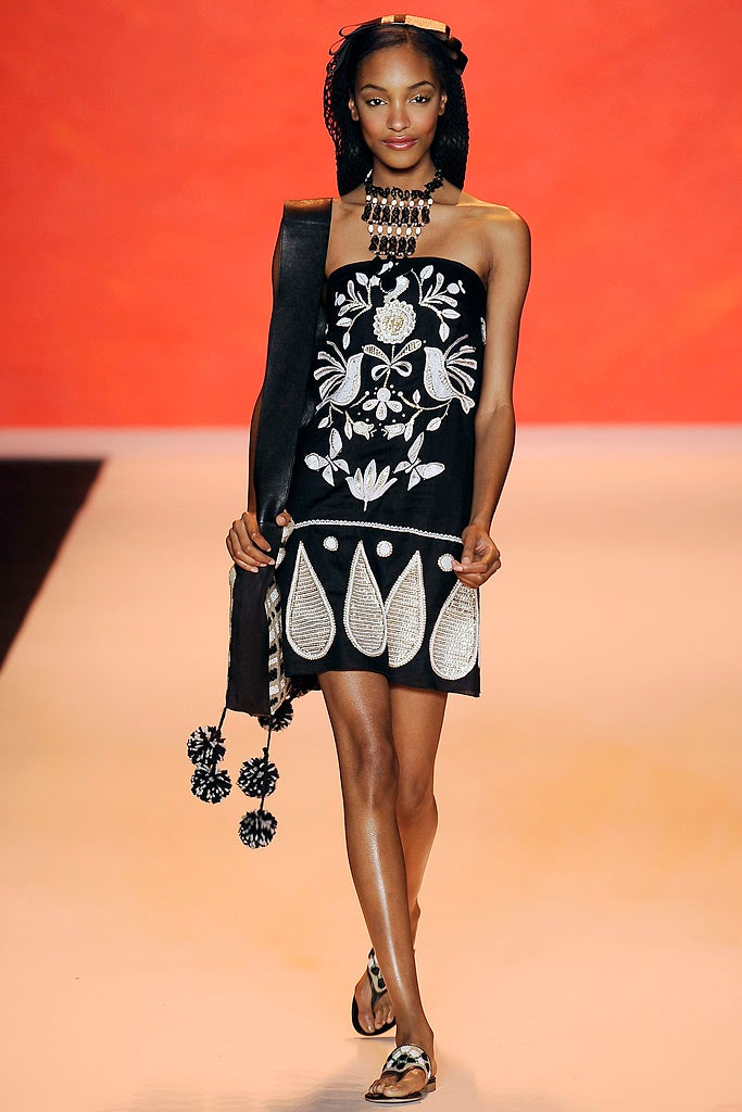 black embroidered mini dress