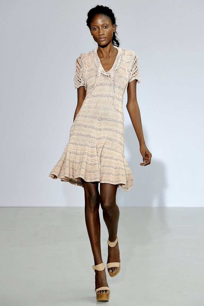 beige pink pleated mini dress