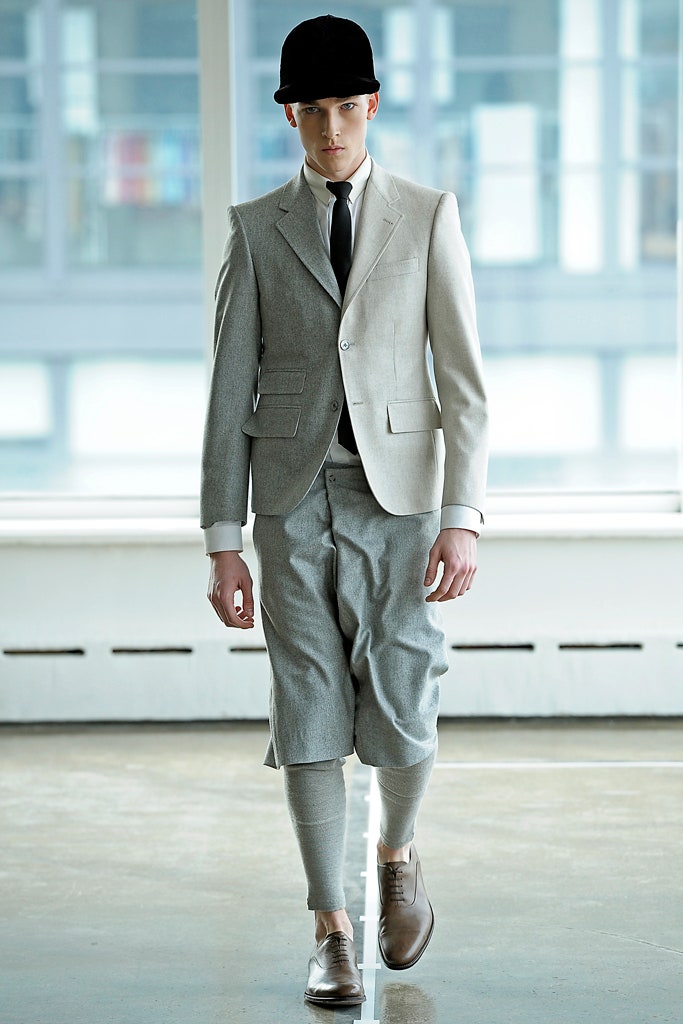 gray tailored blazer with shorts