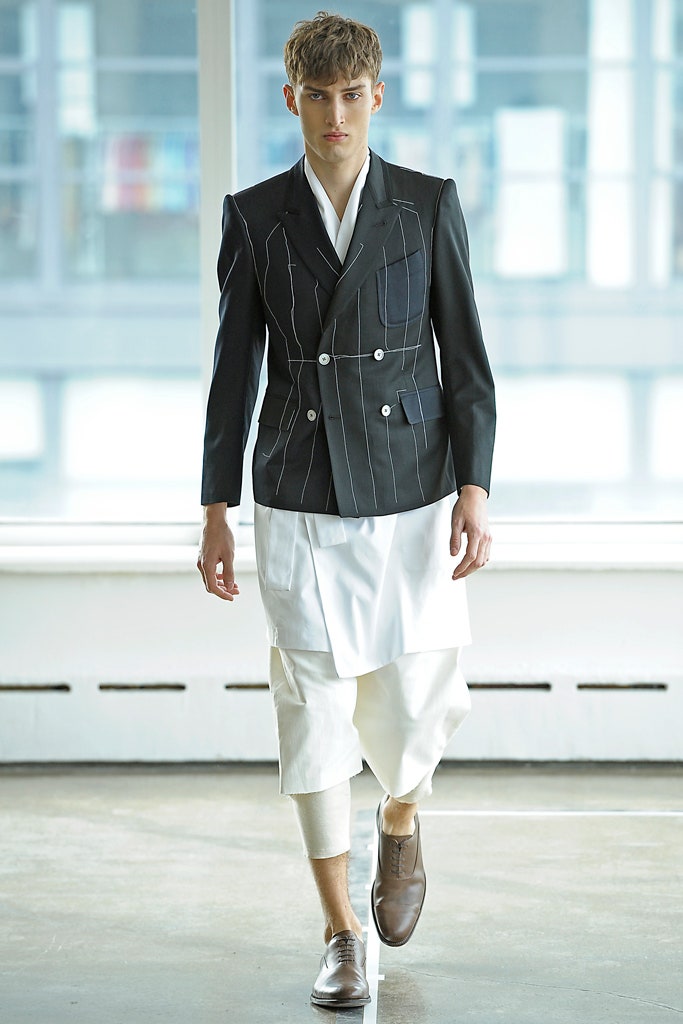 black and white tailored blazer