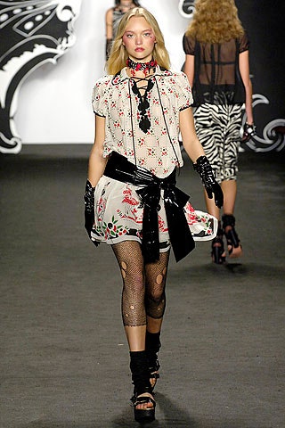 floral top with mini skirt
