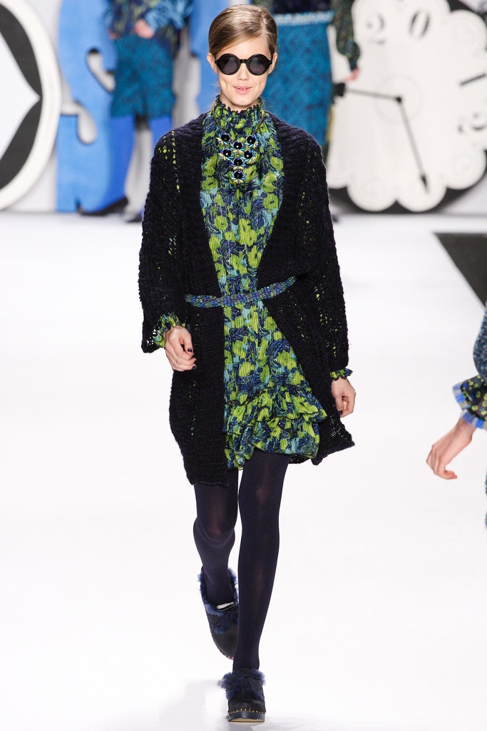 fitted mini dress with black coat