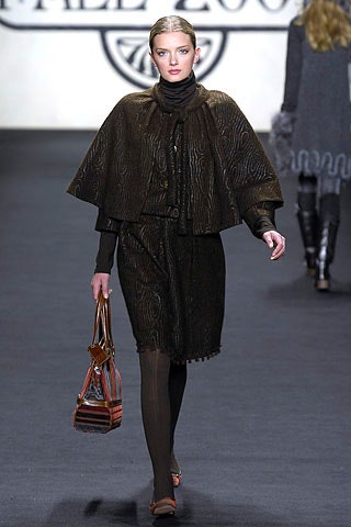 brown wool cape and dress